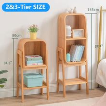 Load image into Gallery viewer, Versatile Bamboo Stackable Nightstand & Bookshelf