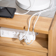 Load image into Gallery viewer, Bamboo Nightstand with Rattan Storage Drawer