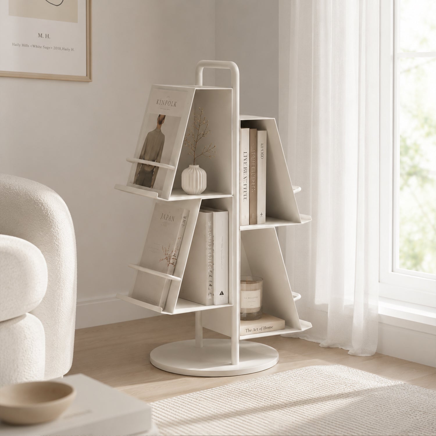 4‑Tier Floor‑standing Metal Bookshelf