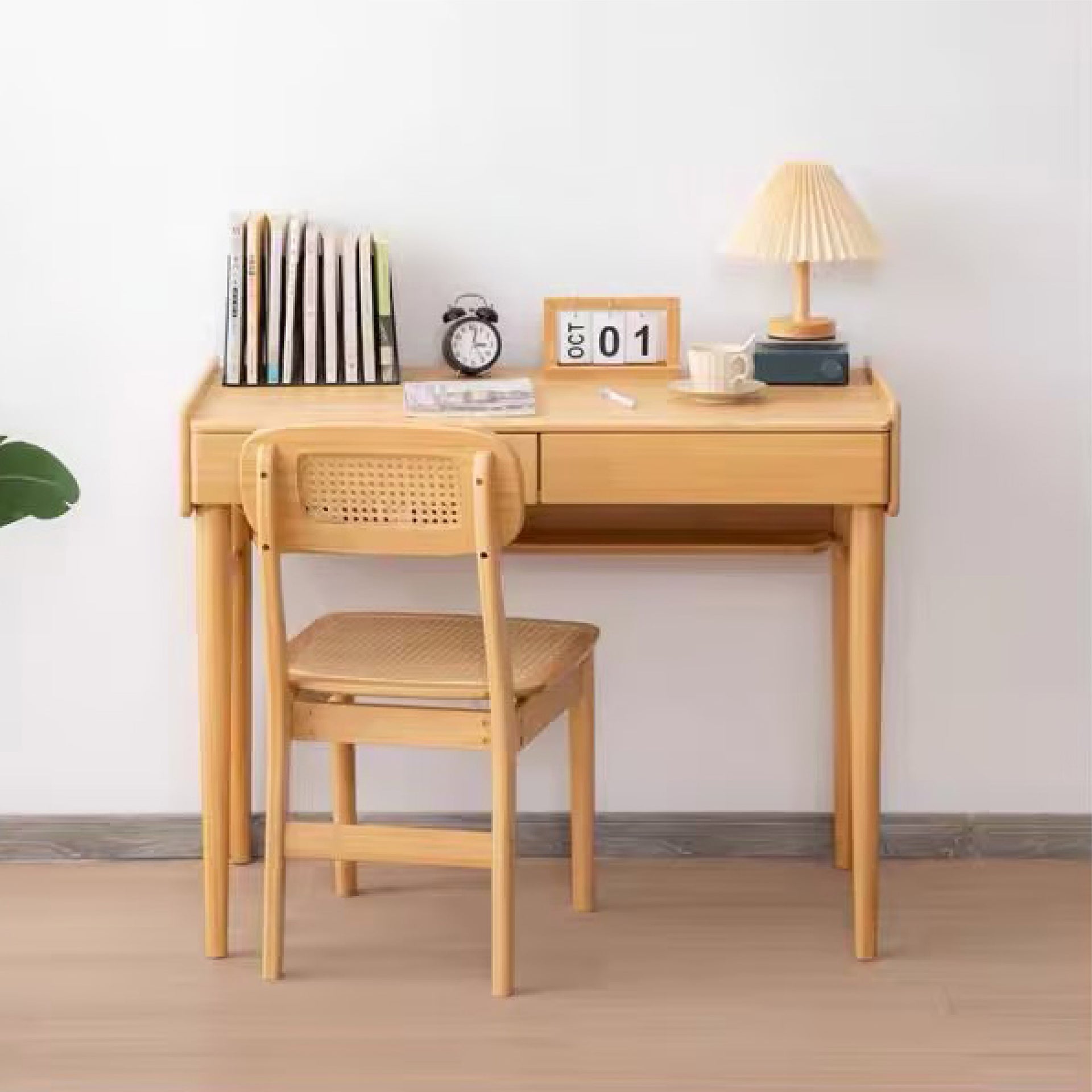 Modern bamboo writing and computer desk
