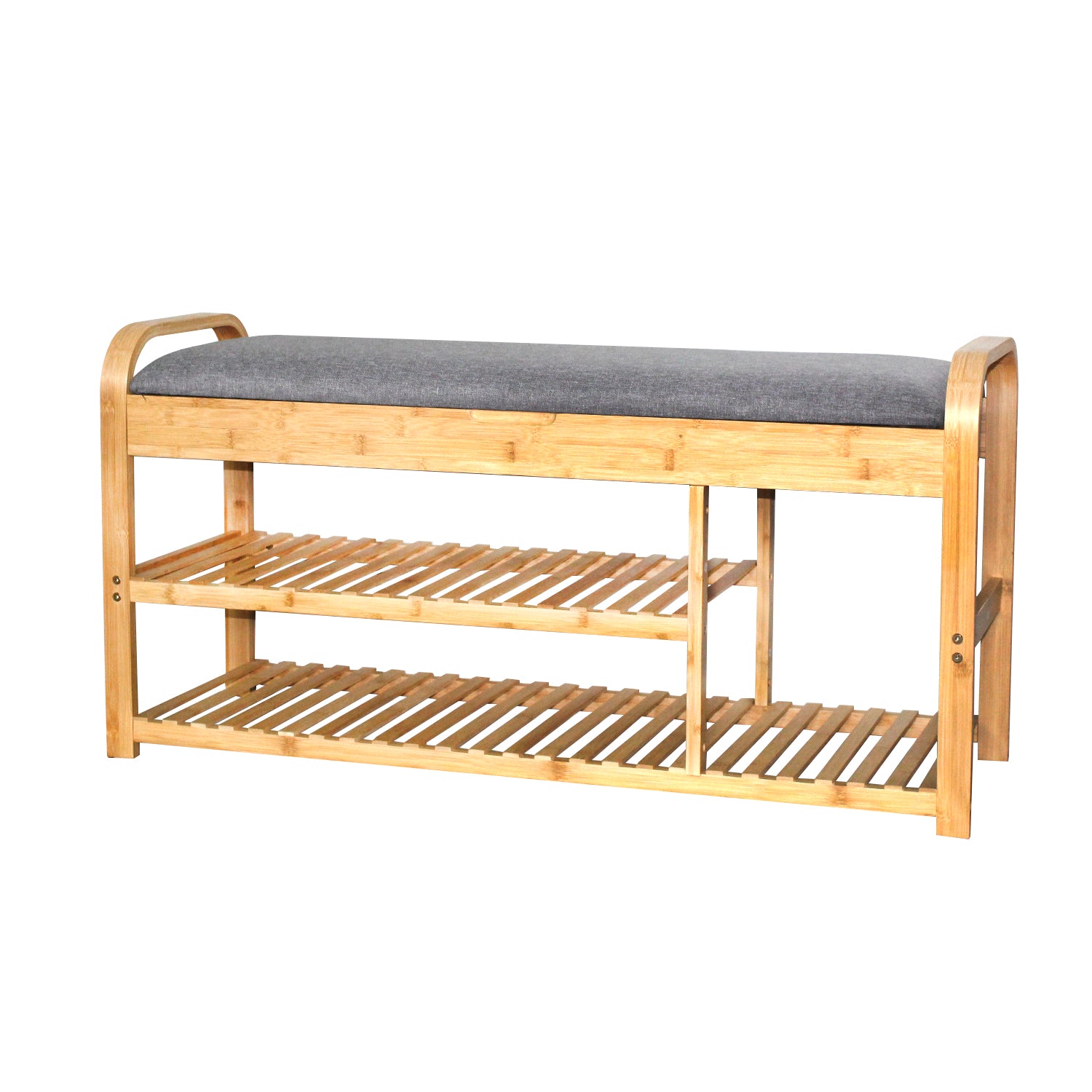 Bamboo Modern shoe storage stool