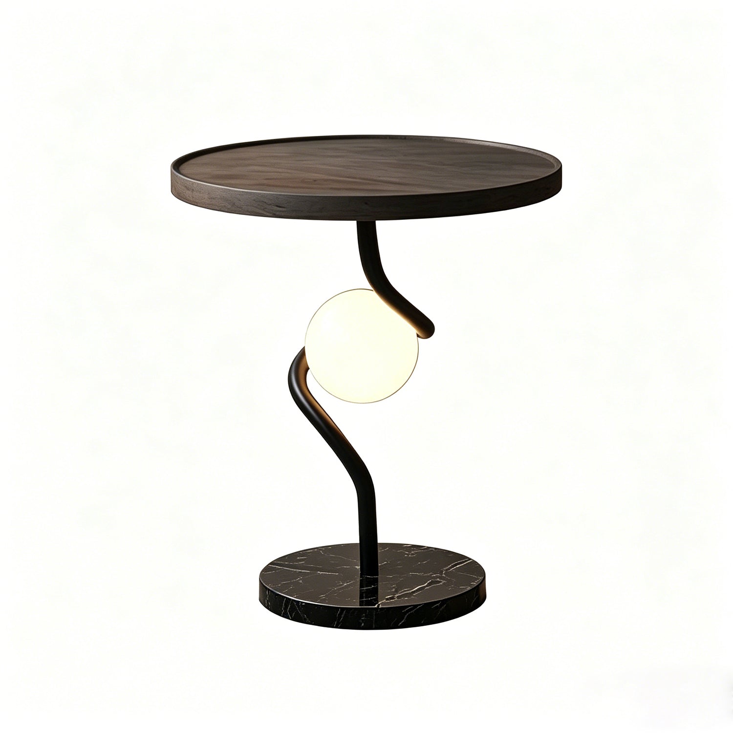 Black Nordic Floor Lamp with Shelf, Sleek Minimalist 2-in-1 Storage Light