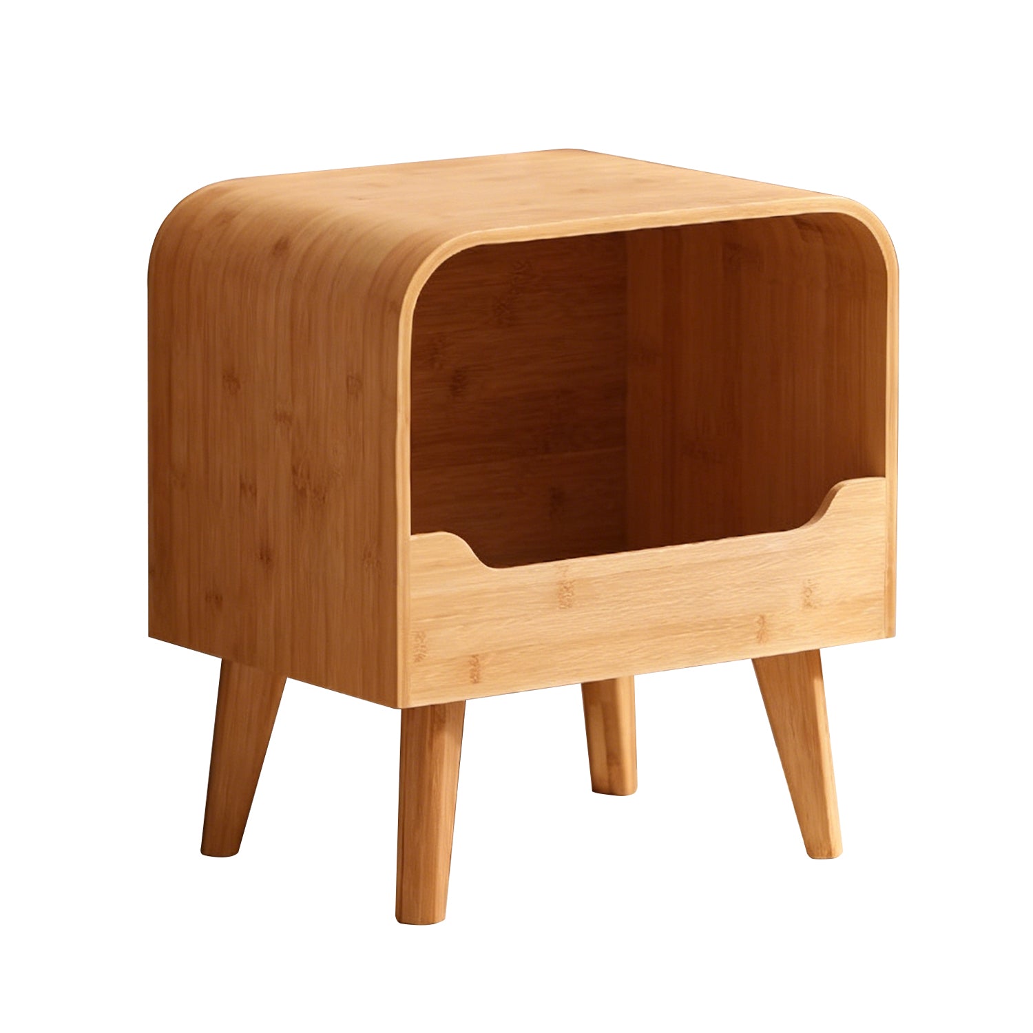 2-in-1 Bamboo Cat Bed Nightstand