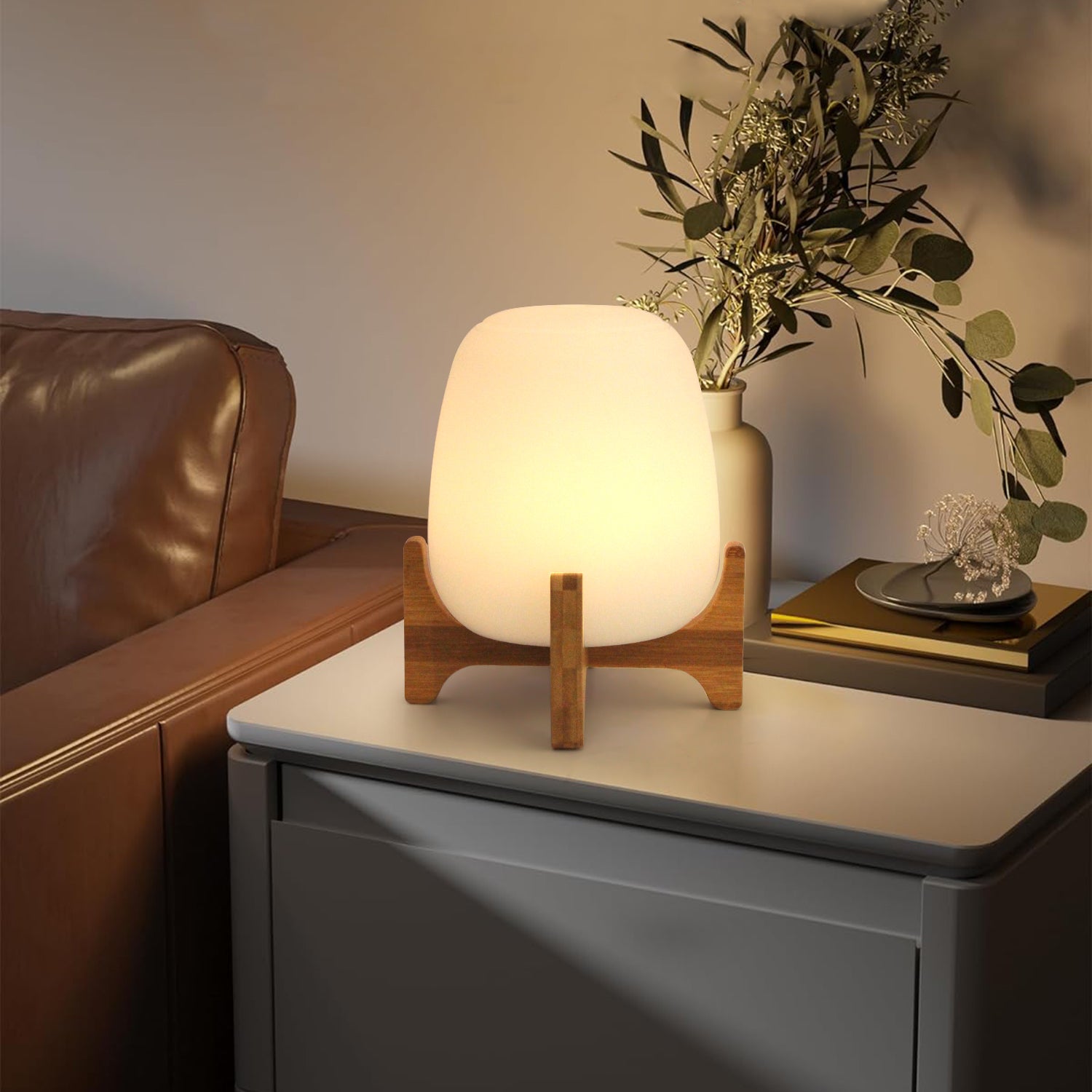 Nordic Quadripod Bamboo Table Lamp, Minimalist Bedside Lamp