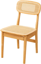 Load image into Gallery viewer, Mid Century Modern Accent Bamboo Chair with Rattan Seat and Cane Back
