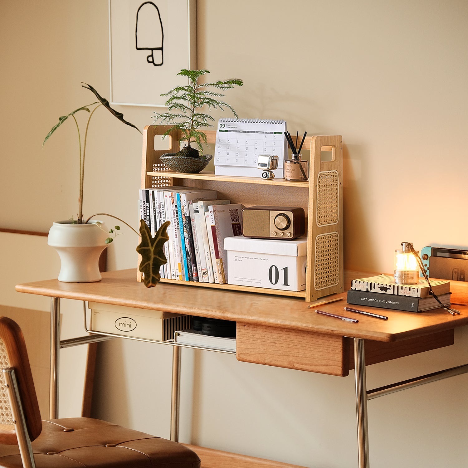 Bamboo Desktop Bookshelf
