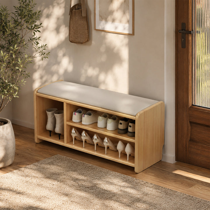 Boot Stool 80cm Shoe Bench, Mid-Size Entryway Stool with Optional Tall Boot Stora