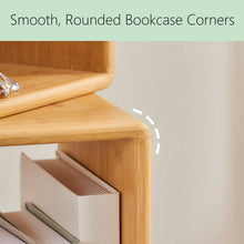 Load image into Gallery viewer, 2-Tier Modern Rotating Bamboo Bookcase
