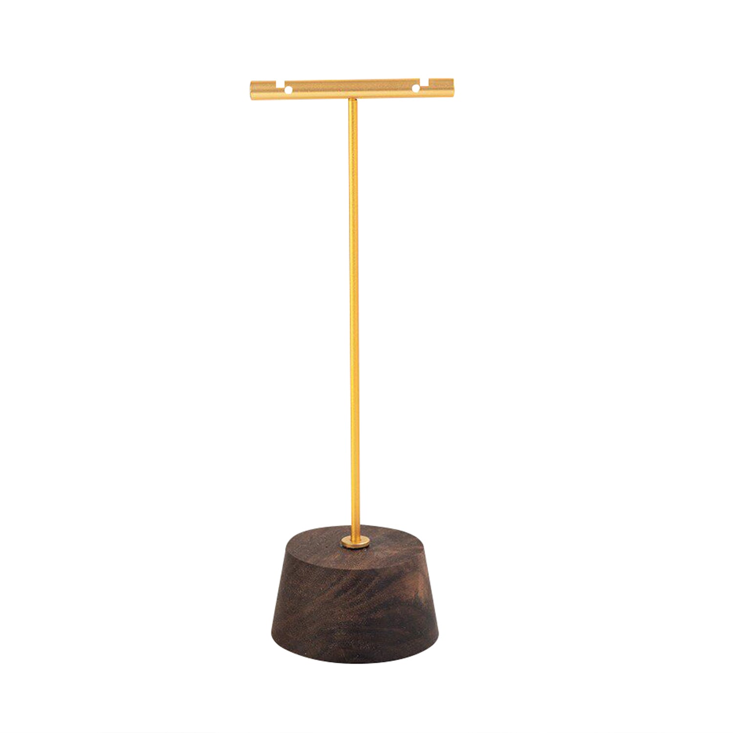 Walnut Wood Earring Stand, Natural Wood Jewelry Display Rack for Studs & Dangle Earrings