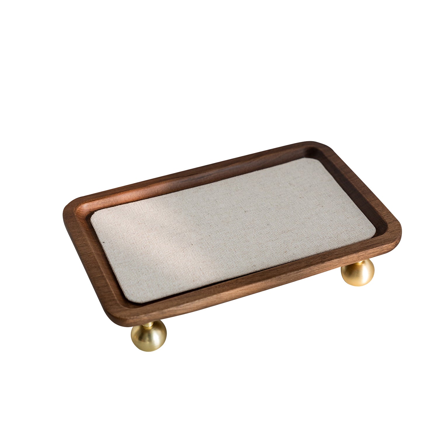 Rectangular Walnut Jewelry Tray, Spacious Natural Wood Organizer for Large Collections