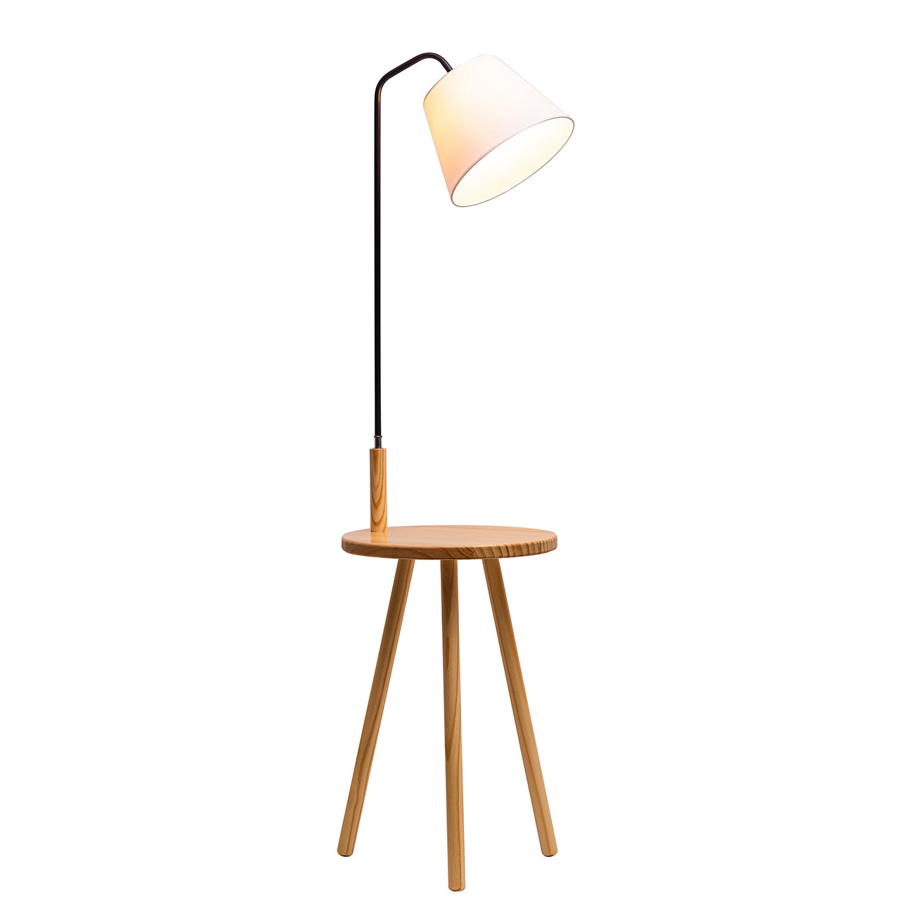 Bedside Table Integrated Floor Lamp